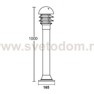 Светильник столб уличный Oasis Light 67339-1000 Gr