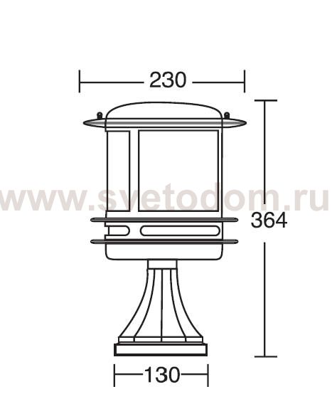 Светильник столб уличный Oasis Light 68304/SB2 Bl smoke