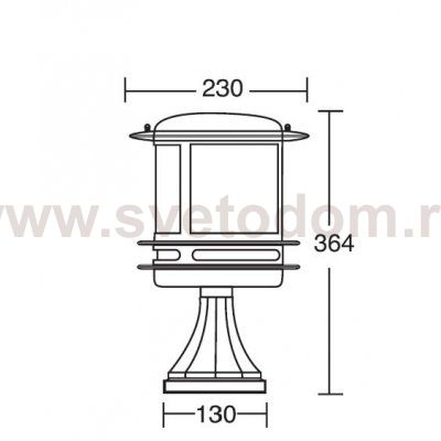 Светильник столб уличный Oasis Light 68304/SB2 Bl smoke