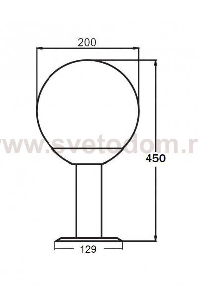 Светильник столб уличный Oasis Light 75304-450