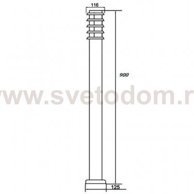 Светильник столб уличный Oasis Light 75820-900