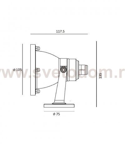 Светильник наземный на скобе Oasis Light 77164