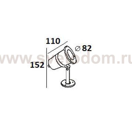 Светильник наземный на скобе Oasis Light 77195