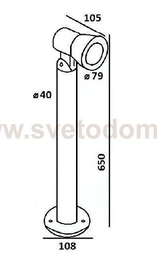 Светильник столб уличный Oasis Light 78043 Cb