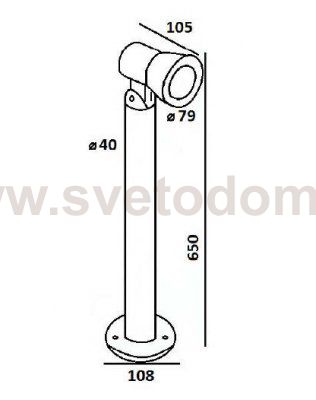 Светильник столб уличный Oasis Light 78043 Gb
