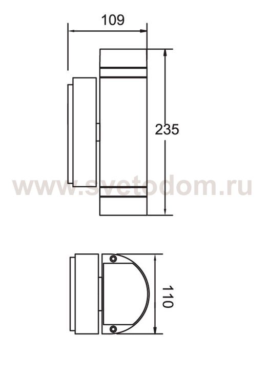 Светильник настенный 2 луча Oasis Light 78061 Bl