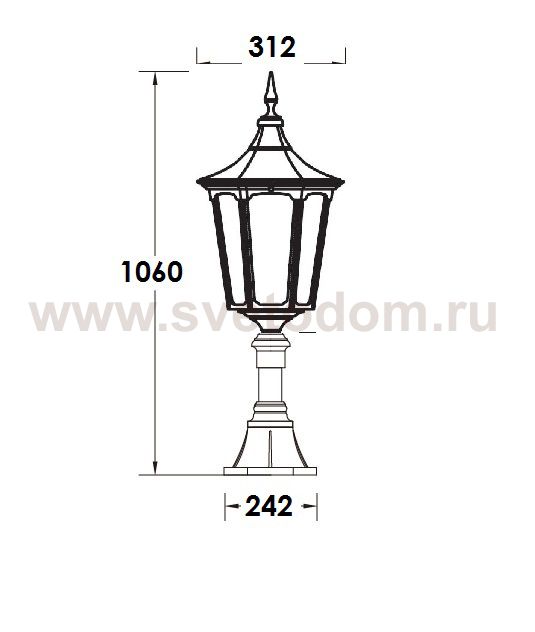 Светильник столб уличный Oasis Light 79724L Bl