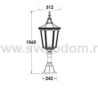 Светильник столб уличный Oasis Light 79724L Bl