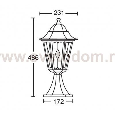 Светильник столб уличный Oasis Light 79804lg Gb