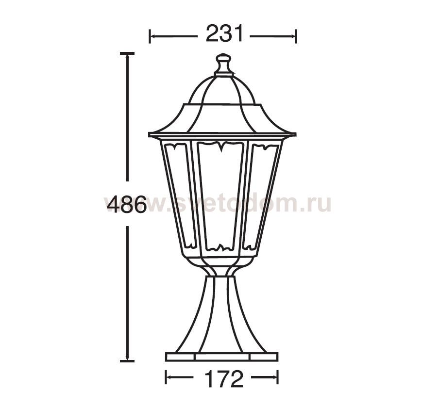 Светильник столб уличный Oasis Light 79804M W