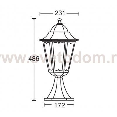 Светильник столб уличный Oasis Light 79804M W