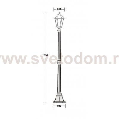 Светильник столб уличный 1 фонарь Oasis Light 79808E Bl
