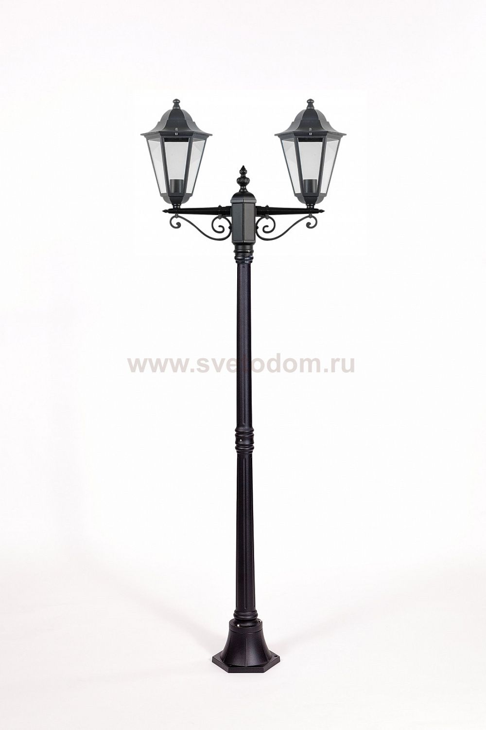 Светильник столб уличный 2 фонаря Oasis Light 79808EA Bl