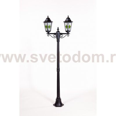 Светильник столб уличный 2 фонаря Oasis Light 79808lgA Bl