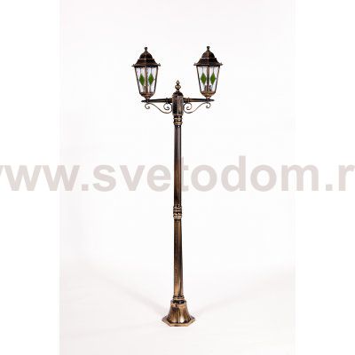 Светильник столб уличный 2 фонаря Oasis Light 79808lgA Gb