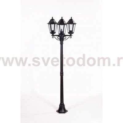 Светильник столб уличный 3 фонаря Oasis Light 79808MB Bl