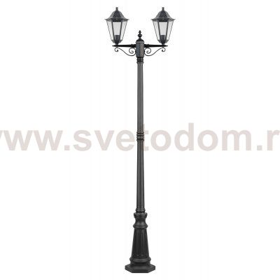 Светильник столб уличный 2 фонаря Oasis Light 79809EA Bl