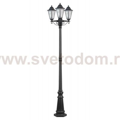 Светильник столб уличный 3 фонаря Oasis Light 79809EB Bl