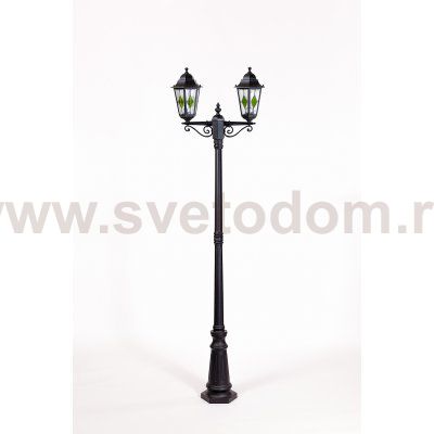 Светильник столб уличный 2 фонаря Oasis Light 79809lgA Bl