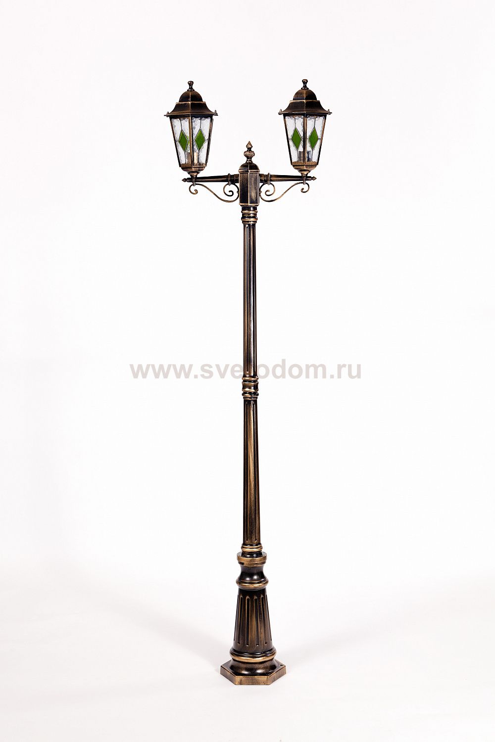 Светильник столб уличный 2 фонаря Oasis Light 79809lgA Gb