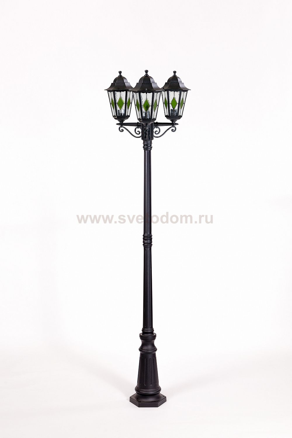 Светильник столб уличный 3 фонаря Oasis Light 79809lgB Bl