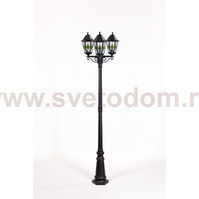 Светильник столб уличный 3 фонаря Oasis Light 79809lgB Bl
