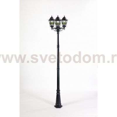 Светильник столб уличный 3 фонаря Oasis Light 79810lgB 18 Bl