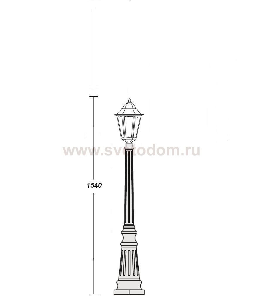 Светильник столб уличный 1 фонарь Oasis Light 79811M Bl