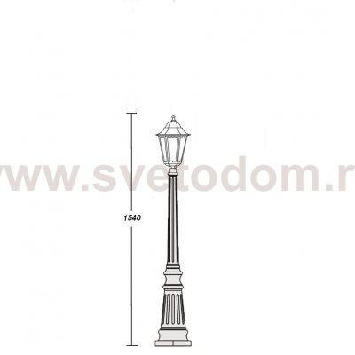 Светильник столб уличный 1 фонарь Oasis Light 79811M Bl