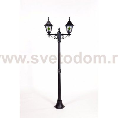 Светильник столб уличный 2 фонаря Oasis Light 79908MAlgG Bl
