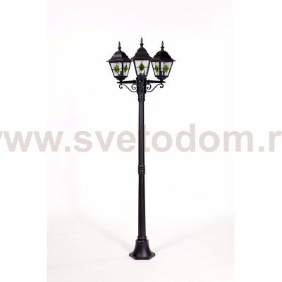 Светильник столб уличный 3 фонаря Oasis Light 79908MBlgG Bl