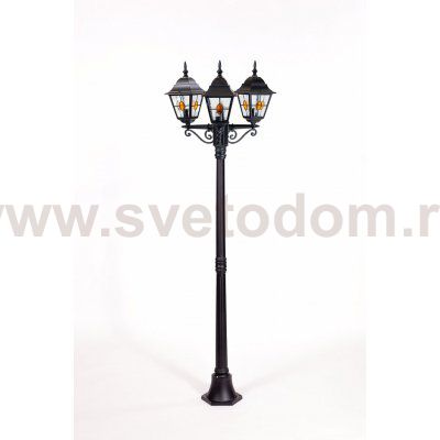 Светильник столб уличный 3 фонаря Oasis Light 79908MBlgY Bl