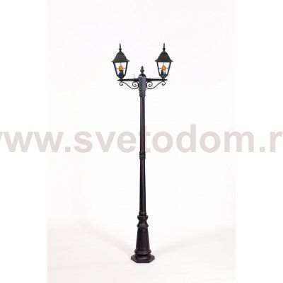 Светильник столб уличный 2 фонаря Oasis Light 79909MAlgY Bl