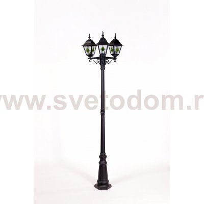 Светильник столб уличный 3 фонаря Oasis Light 79909MBlgG Bl