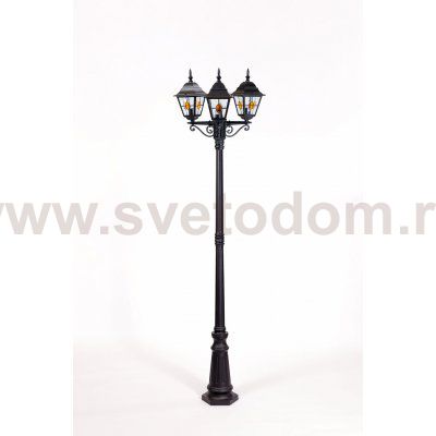 Светильник столб уличный 3 фонаря Oasis Light 79909MBlgY Bl