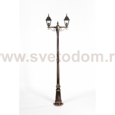 Светильник столб уличный 2 фонаря Oasis Light 79909SA Gb
