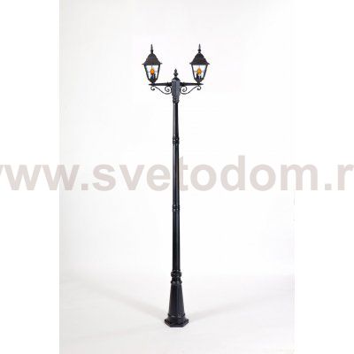 Светильник столб уличный 2 фонаря Oasis Light 79910MAlgY 18 Bl