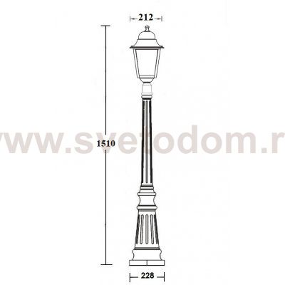 Светильник столб уличный 1 фонарь Oasis Light 79911L Bl