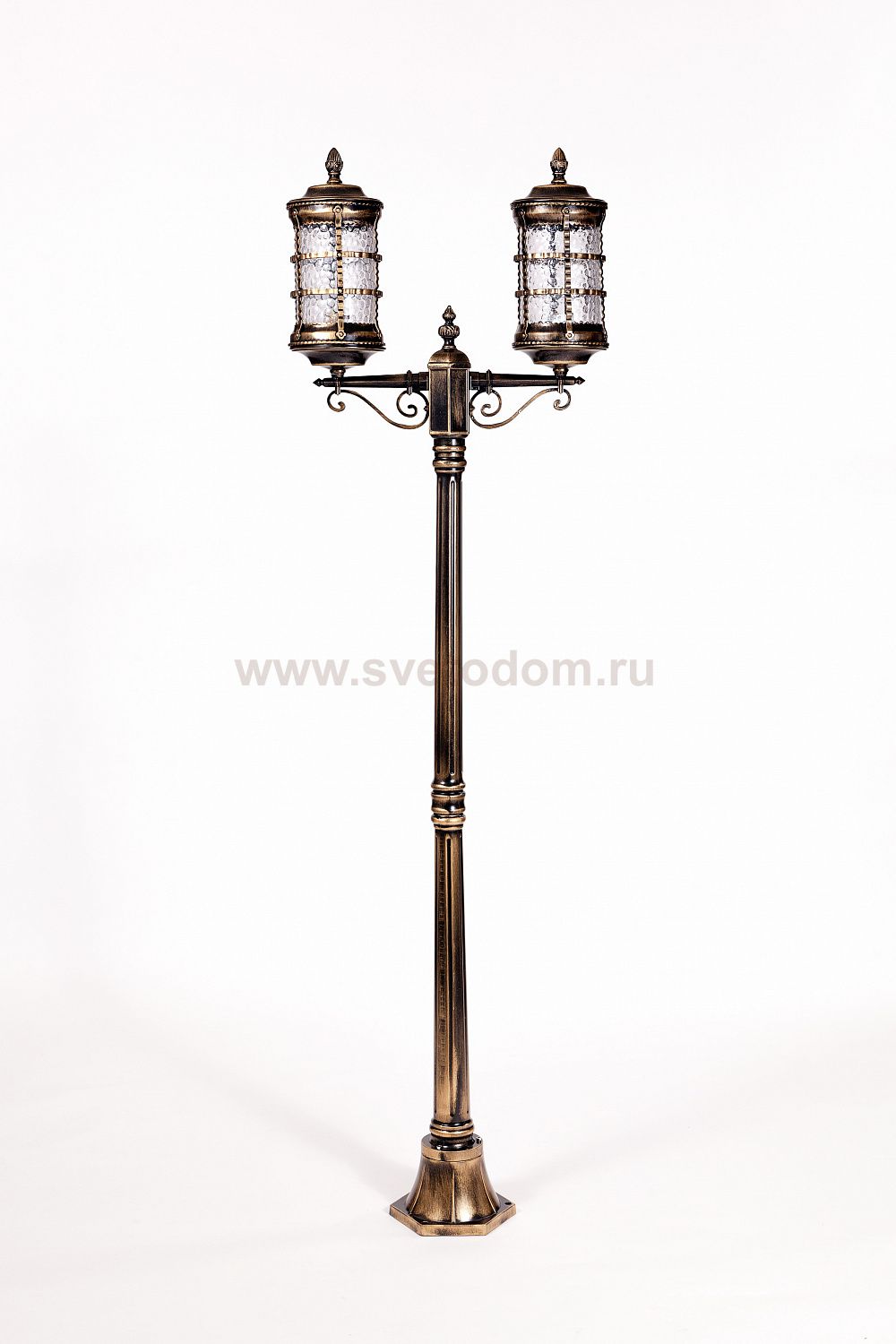 Светильник столб уличный 2 фонаря Oasis Light 81208A Gb