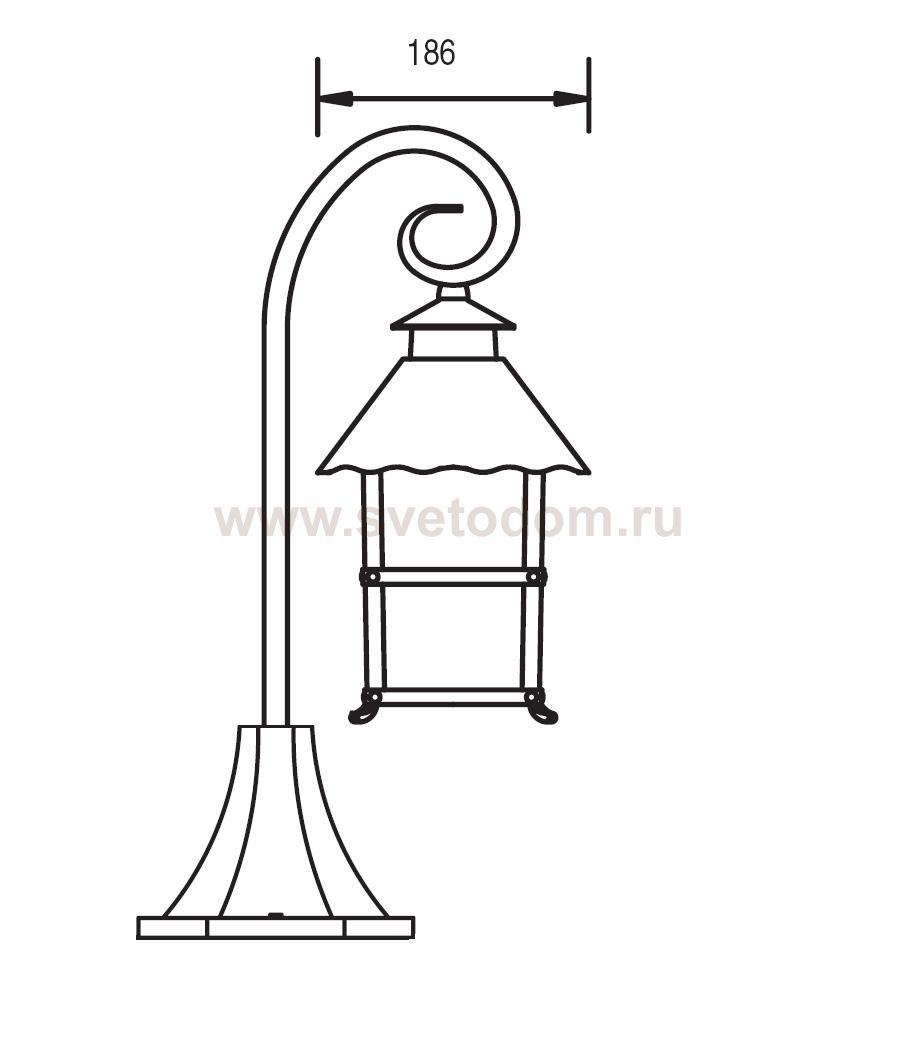 Светильник столб уличный Oasis Light 81404/18 Gb
