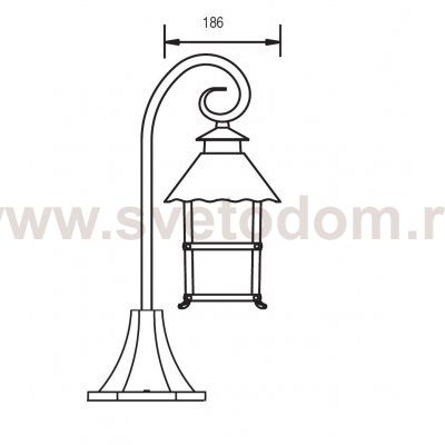 Светильник столб уличный Oasis Light 81404/18 Gb