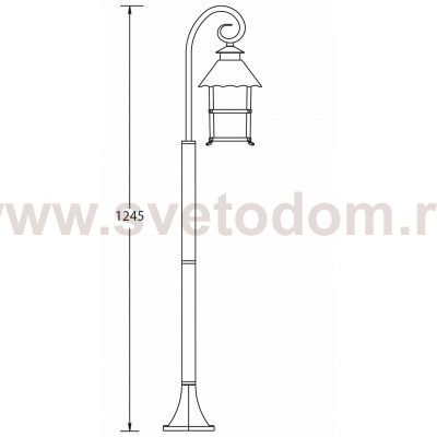Светильник столб уличный 1 фонарь Oasis Light 81406/18 Gb