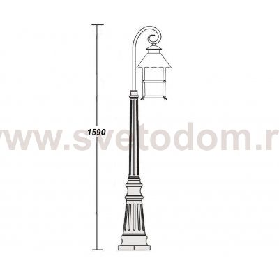 Светильник столб уличный 1 фонарь Oasis Light 81411/18 Gb