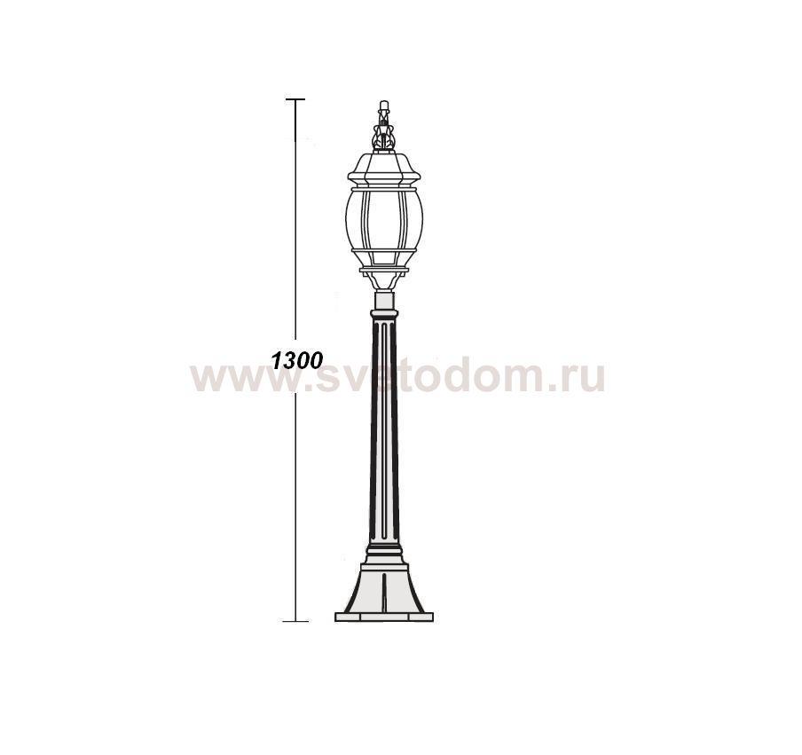 Светильник столб уличный 1 фонарь Oasis Light 83407L Bl