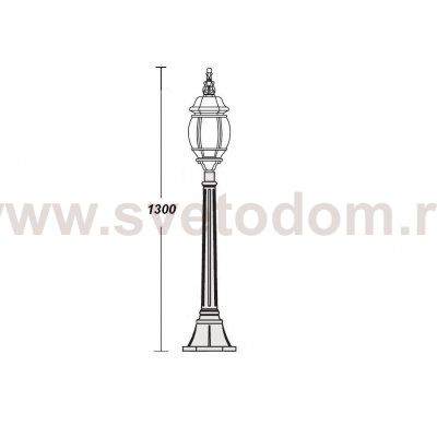 Светильник столб уличный 1 фонарь Oasis Light 83407L Bl