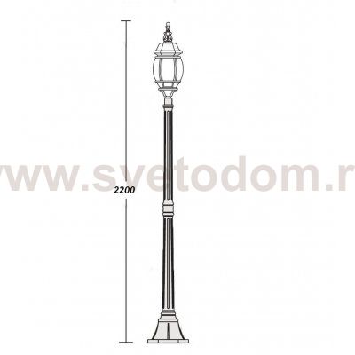 Светильник столб уличный 1 фонарь Oasis Light 83408L W