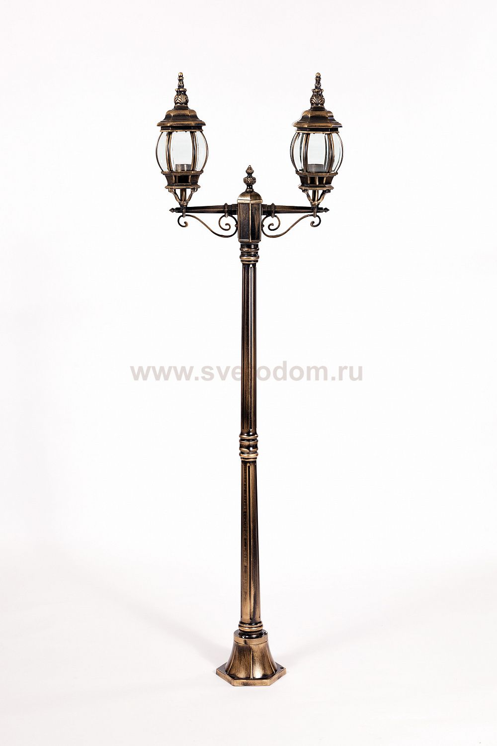 Светильник столб уличный 2 фонаря Oasis Light 83408SA W