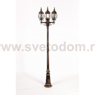 Светильник столб уличный 3 фонаря Oasis Light 83409SB Gb