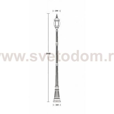 Светильник столб уличный 1 фонарь Oasis Light 83410L 18 Bl