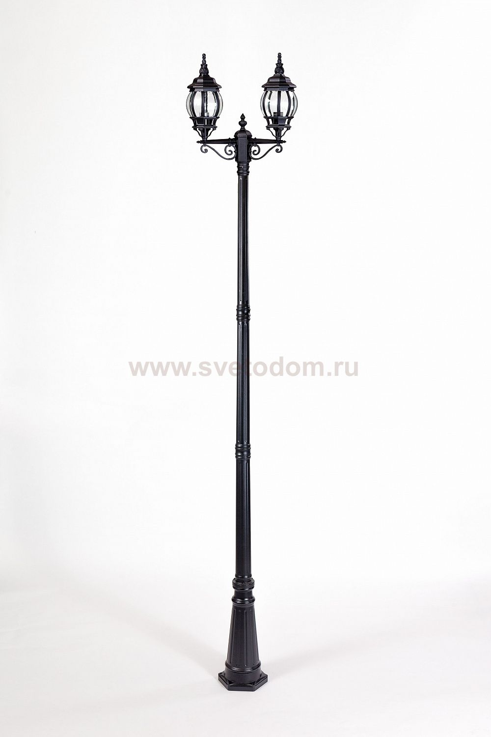 Светильник столб уличный 2 фонаря Oasis Light 83410SA 21 Bl